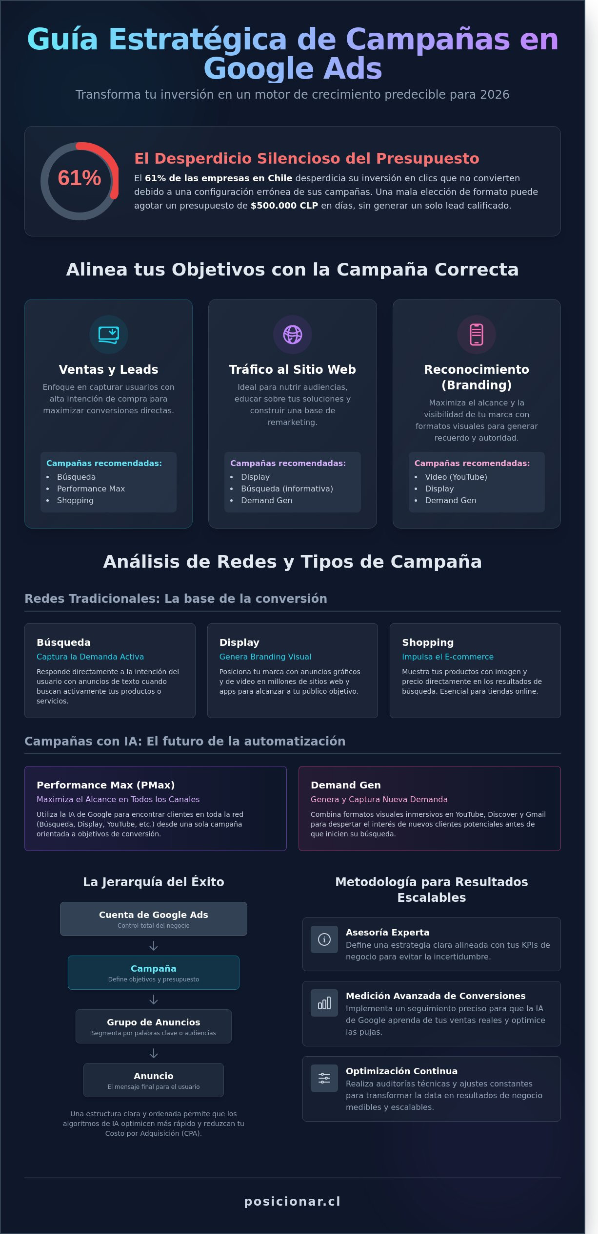 Tipos de campañas en Google ADS: Guía estratégica para resultados en 2026